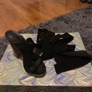 Gianvito Rossi x Altuzarra Leather and Suede Heels